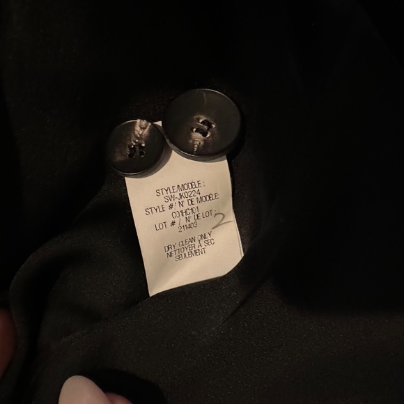 Helmut Lang Crop Wool Blend Tuxedo Blazer Size 2 - Picture 7 of 8